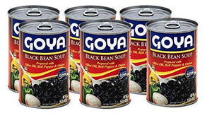 Goya Black Bean Soup, 15oz (Pack of 6) Prepared with Olive Oil, Bell Peppers and Onion