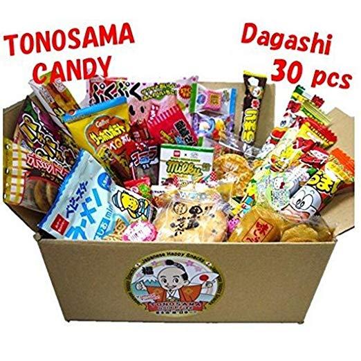 Japanese candy assortment 30pcs , full of dagashi. "TONOSAMA CANDY"